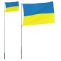 vidaXL Flagge der Ukraine und Mast 5,55 m Aluminium vidaXL Flagge der Ukraine und Mast 5,55 m Aluminium