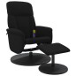 vidaXL Massagesessel mit Fußhocker Schwarz Samt vidaXL Massagesessel mit Fußhocker Schwarz Samt