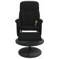 vidaXL Massagesessel mit Fußhocker Schwarz Samt vidaXL Massagesessel mit Fußhocker Schwarz Samt