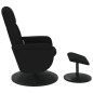 vidaXL Massagesessel mit Fußhocker Schwarz Samt vidaXL Massagesessel mit Fußhocker Schwarz Samt