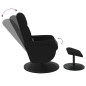 vidaXL Massagesessel mit Fußhocker Schwarz Samt vidaXL Massagesessel mit Fußhocker Schwarz Samt