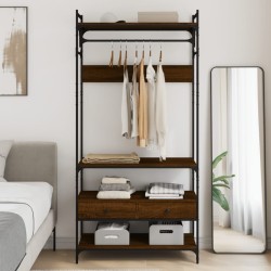vidaXL Kleiderständer mit Schubladen Braun Eichen-Optik 89x39x184,5 cm
