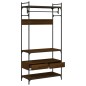 vidaXL Kleiderständer mit Schubladen Braun Eichen-Optik 89x39x184,5 cm vidaXL Kleiderständer mit Schubladen Braun Eichen-Optik 89x39x184,5 cm
