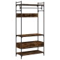 vidaXL Kleiderständer mit Schubladen Räuchereiche 89x39x184,5 cm vidaXL Kleiderständer mit Schubladen Räuchereiche 89x39x184,5 cm
