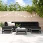 vidaXL 7-tlg. Garten-Lounge-Set Grau Massivholz Kiefer vidaXL 7-tlg. Garten-Lounge-Set Grau Massivholz Kiefer