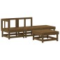 vidaXL 4-tlg. Garten-Lounge-Set Honigbraun Massivholz Kiefer