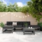 vidaXL 6-tlg. Garten-Lounge-Set Grau Massivholz Kiefer vidaXL 6-tlg. Garten-Lounge-Set Grau Massivholz Kiefer