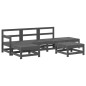 vidaXL 6-tlg. Garten-Lounge-Set Grau Massivholz Kiefer vidaXL 6-tlg. Garten-Lounge-Set Grau Massivholz Kiefer
