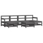 vidaXL 7-tlg. Garten-Lounge-Set Grau Massivholz Kiefer vidaXL 7-tlg. Garten-Lounge-Set Grau Massivholz Kiefer