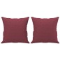 vidaXL 2-Sitzer-Sofa mit Zierkissen Weinrot 140 cm Stoff vidaXL 2-Sitzer-Sofa mit Zierkissen Weinrot 140 cm Stoff