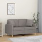 vidaXL 2-Sitzer-Sofa mit Zierkissen Taupe 120 cm Stoff vidaXL 2-Sitzer-Sofa mit Zierkissen Taupe 120 cm Stoff