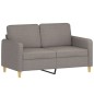 vidaXL 2-Sitzer-Sofa mit Zierkissen Taupe 120 cm Stoff vidaXL 2-Sitzer-Sofa mit Zierkissen Taupe 120 cm Stoff