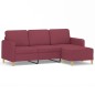 vidaXL 3-Sitzer-Sofa mit Hocker Weinrot 180 cm Stoff vidaXL 3-Sitzer-Sofa mit Hocker Weinrot 180 cm Stoff