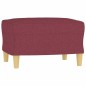 vidaXL 3-Sitzer-Sofa mit Hocker Weinrot 180 cm Stoff vidaXL 3-Sitzer-Sofa mit Hocker Weinrot 180 cm Stoff
