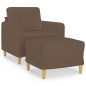 vidaXL Sessel mit Hocker Braun 60 cm Stoff vidaXL Sessel mit Hocker Braun 60 cm Stoff