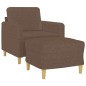 vidaXL Sessel mit Hocker Braun 60 cm Stoff vidaXL Sessel mit Hocker Braun 60 cm Stoff