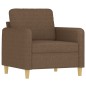 vidaXL Sessel mit Hocker Braun 60 cm Stoff vidaXL Sessel mit Hocker Braun 60 cm Stoff
