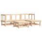vidaXL 5-tlg. Garten-Lounge-Set Massivholz Kiefer