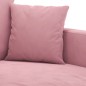 vidaXL 3-tlg. Sofagarnitur mit Kissen Rosa Samt vidaXL 3-tlg. Sofagarnitur mit Kissen Rosa Samt