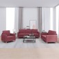 vidaXL 3-tlg. Sofagarnitur mit Kissen Weinrot Stoff vidaXL 3-tlg. Sofagarnitur mit Kissen Weinrot Stoff