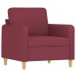 vidaXL 3-tlg. Sofagarnitur mit Kissen Weinrot Stoff vidaXL 3-tlg. Sofagarnitur mit Kissen Weinrot Stoff