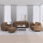 vidaXL 4-tlg. Sofagarnitur mit Kissen Braun Stoff vidaXL 4-tlg. Sofagarnitur mit Kissen Braun Stoff
