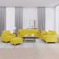 vidaXL 4-tlg. Sofagarnitur mit Kissen Hellgelb Stoff vidaXL 4-tlg. Sofagarnitur mit Kissen Hellgelb Stoff