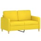 vidaXL 4-tlg. Sofagarnitur mit Kissen Hellgelb Stoff vidaXL 4-tlg. Sofagarnitur mit Kissen Hellgelb Stoff