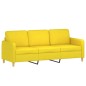 vidaXL 4-tlg. Sofagarnitur mit Kissen Hellgelb Stoff vidaXL 4-tlg. Sofagarnitur mit Kissen Hellgelb Stoff