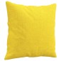 vidaXL 4-tlg. Sofagarnitur mit Kissen Hellgelb Stoff vidaXL 4-tlg. Sofagarnitur mit Kissen Hellgelb Stoff