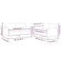 vidaXL 2-tlg. Sofagarnitur mit Kissen Creme Stoff vidaXL 2-tlg. Sofagarnitur mit Kissen Creme Stoff