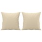 vidaXL 2-tlg. Sofagarnitur mit Kissen Creme Stoff vidaXL 2-tlg. Sofagarnitur mit Kissen Creme Stoff