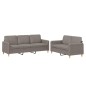 vidaXL 2-tlg. Sofagarnitur mit Kissen Taupe Stoff vidaXL 2-tlg. Sofagarnitur mit Kissen Taupe Stoff