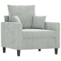 vidaXL Sessel Hellgrau 60 cm Samt vidaXL Sessel Hellgrau 60 cm Samt