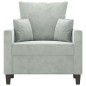 vidaXL Sessel Hellgrau 60 cm Samt vidaXL Sessel Hellgrau 60 cm Samt