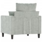 vidaXL Sessel Hellgrau 60 cm Samt vidaXL Sessel Hellgrau 60 cm Samt
