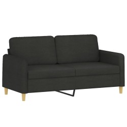 vidaXL 2-Sitzer-Sofa Schwarz 140 cm Stoff