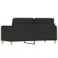 vidaXL 2-Sitzer-Sofa Schwarz 140 cm Stoff vidaXL 2-Sitzer-Sofa Schwarz 140 cm Stoff