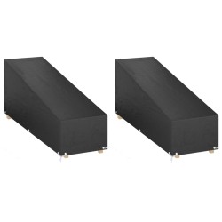 vidaXL Abdeckungen für Sonnenliegen 2 Stk. 12 Ösen 205x75x40/70 cm