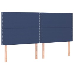 vidaXL Kopfteile 4 Stk. Blau 80x5x78/88 cm Stoff