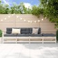 vidaXL 4-tlg. Garten-Lounge-Set Weiß Massivholz Kiefer vidaXL 4-tlg. Garten-Lounge-Set Weiß Massivholz Kiefer