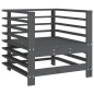 vidaXL Gartenstühle 2 Stk. Grau Massivholz Kiefer vidaXL Gartenstühle 2 Stk. Grau Massivholz Kiefer