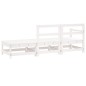 vidaXL 3-tlg. Garten-Lounge-Set Weiß Massivholz Kiefer vidaXL 3-tlg. Garten-Lounge-Set Weiß Massivholz Kiefer