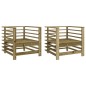 vidaXL Gartenstühle 2 Stk. Kiefernholz Imprägniert vidaXL Gartenstühle 2 Stk. Kiefernholz Imprägniert