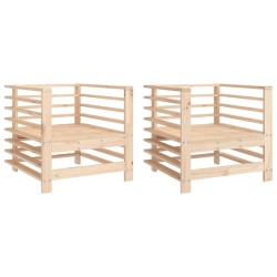 vidaXL Gartenstühle 2 Stk. Massivholz Kiefer