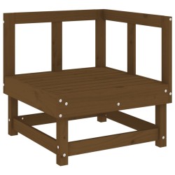 vidaXL Garten-Ecksofa Honigbraun Massivholz Kiefer