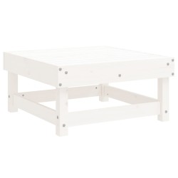 vidaXL Gartenhocker Weiß Massivholz Kiefer