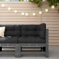 vidaXL Garten-Ecksofa Grau Massivholz Kiefer vidaXL Garten-Ecksofa Grau Massivholz Kiefer
