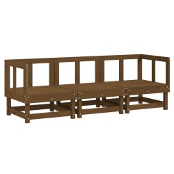 vidaXL 3-tlg. Garten-Lounge-Set Honigbraun Massivholz Kiefer