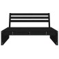 vidaXL Garten-Mittelsofa Schwarz 120x80 cm Massivholz Kiefer vidaXL Garten-Mittelsofa Schwarz 120x80 cm Massivholz Kiefer